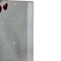 Lighted Red Cardinals & Berries Christmas Canvas Wall Art