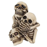 Design Toscano 5" See, Hear, Speak No Evil Skeleton Buddies Pencil Holder