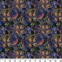 Harry Potter Floral Hogwarts Precut Cotton Fabric