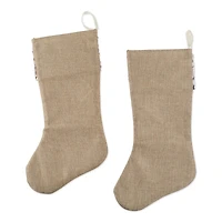 DII® Champagne Sequin Linen Holiday Stocking Set