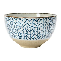 Hello Honey® 4.7" Blue & White Hand-Painted Ice-Cream Stoneware Bowls, 2ct.