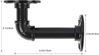 NEX™ Black Industrial Pipe Wall Shelf Brackets, 4ct.