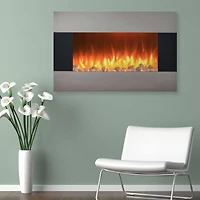 Hastings Home 36" Stainless Steel Fireplace