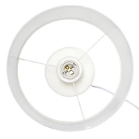 Simple Designs White Shade Ceramic Hourglass Table Lamp