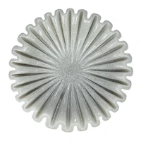 Hello Honey® 7" White Round Marble Pleated Dish