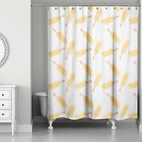 Orange Popsicle Pattern 71" x 74" Shower Curtain