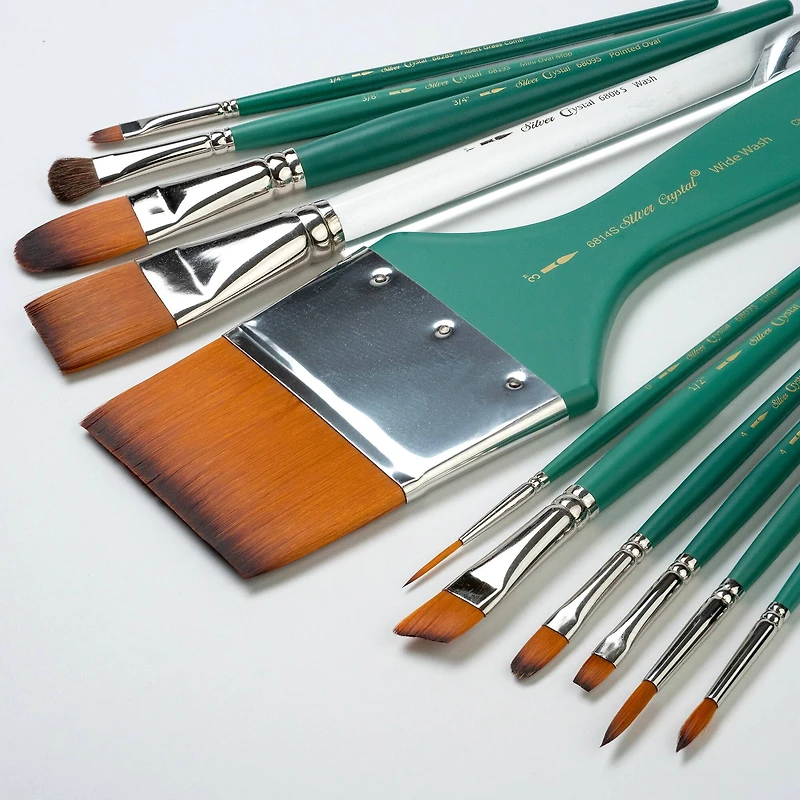 Silver Brush Limited Crystal™ 11 Piece Variety Brush Set