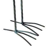 Set of 2 Green Metal Coastal Garden Sculpture, 40", 38"