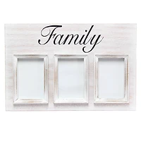 Elegant Designs Whitewash Family 3 Photo Collage 4" x 6" Picture Frame