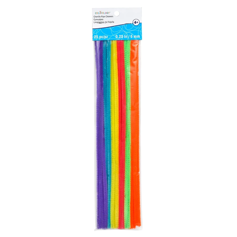 24 Packs: 25 ct. (600 total) Bright Chenille Pipe Cleaners by Creatology™