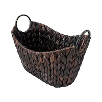 Espresso Woven Basket with Metal Handles by Ashland