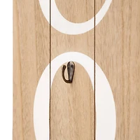 Glitzhome® 5ft. Brown Welcome Wood Porch Sign with 4 Changeable Wreaths