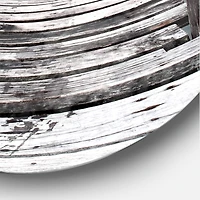 Designart 'Pier And Boats At Seashore Modern Wall Clock