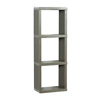 Gray Wood Contemporary Wall Shelf, 34" x 12" x 7"