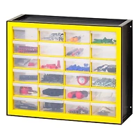IRIS® Yellow & Black 24-Drawer Parts Cabinet