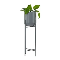 Grey Modern Planter, 13" x 13" x 42"