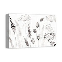 Modern Black Botanical Canvas Wall Art