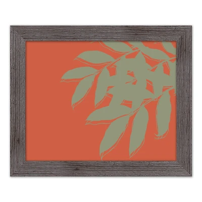 Light Green Leaf Western Framed Print