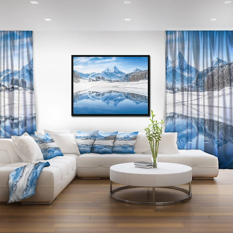 Designart - Icy Winter Mountain Alps