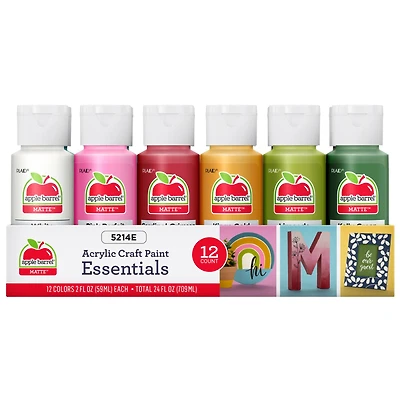 Apple Barrel® Acrylic Essentials 12 Piece Paint Set