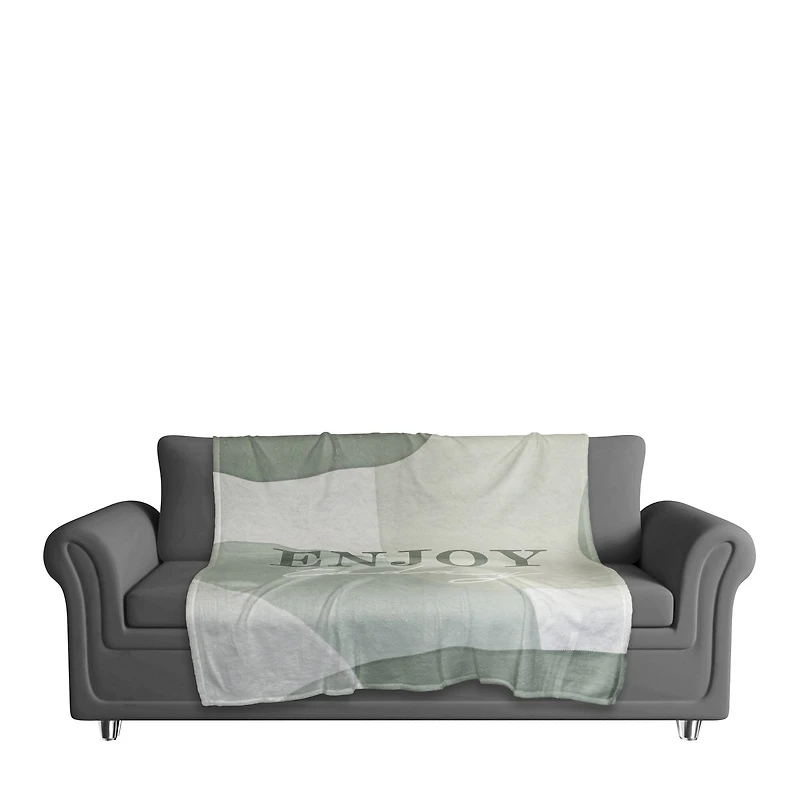 50" x 60" Enjoy Today Coral Fleece Throw Blanket