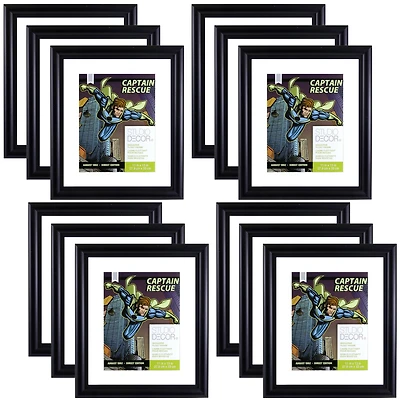12 Pack: 11" x 13" Black Comic Book Float Frame by Studio Décor®