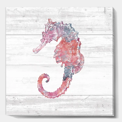 Designart - Pink seahorses Ocean Life