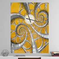 Designart 'Time Spiral In Antique Style Modern Rectangular Wall Clock