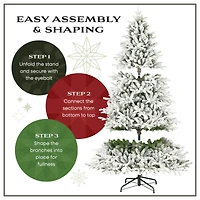9ft. Unlit Acacia Flocked Artificial Christmas Tree