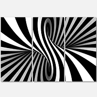 Designart - Black and White Spiral