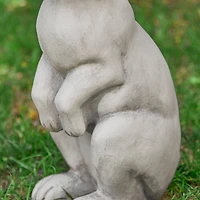 Glitzhome® 22.75" MGO White Standing Rabbit Statue