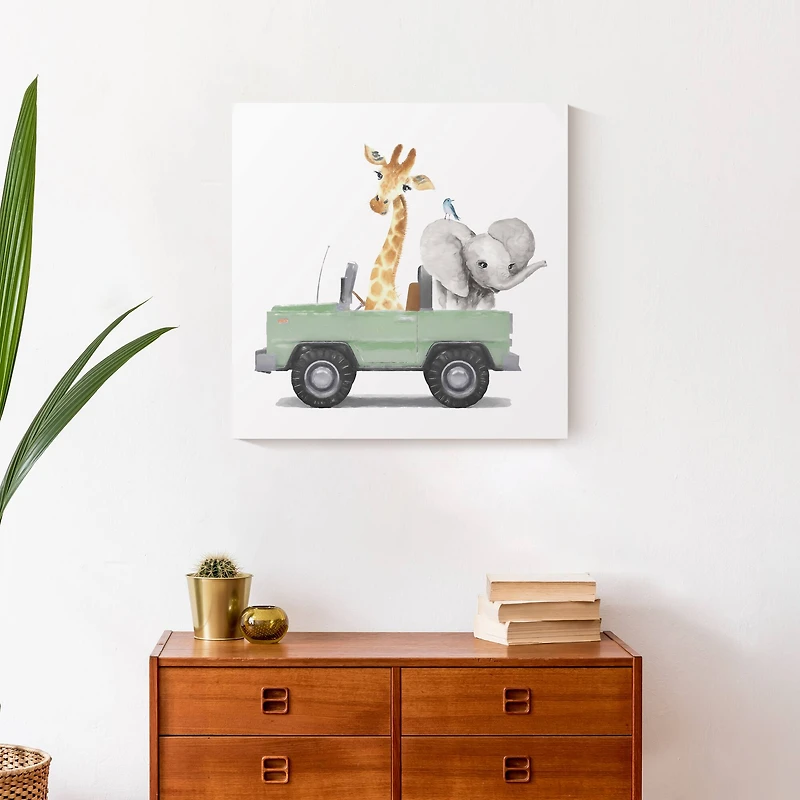 Cruisin Animals 20" x 20" Canvas Wall Art