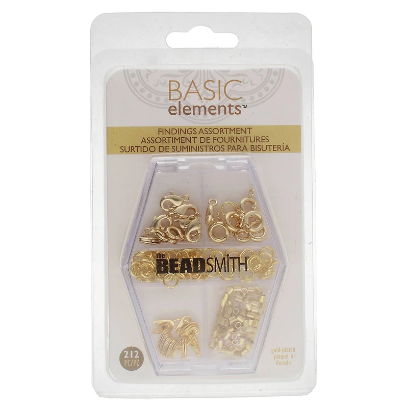 The Beadsmith® Basic Elements™ Gold-Plated Findings Assortment