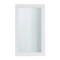 White Wood Contemporary Wall Mirror 24" x 42"