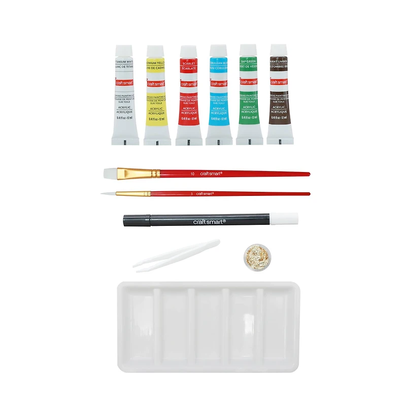 8" x 10" Floral Canvas Painting Kit by Craft Smart®