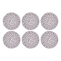 DII® Eggplant Woven Paper Round Placemat (Set of 6)