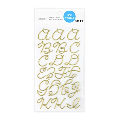 Gold Puffy Hand Letter Stickers by Recollections™