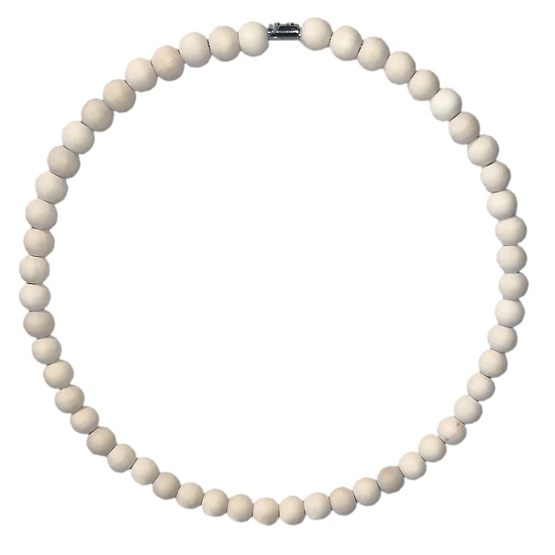 Unfinished Wood Bead Wreath