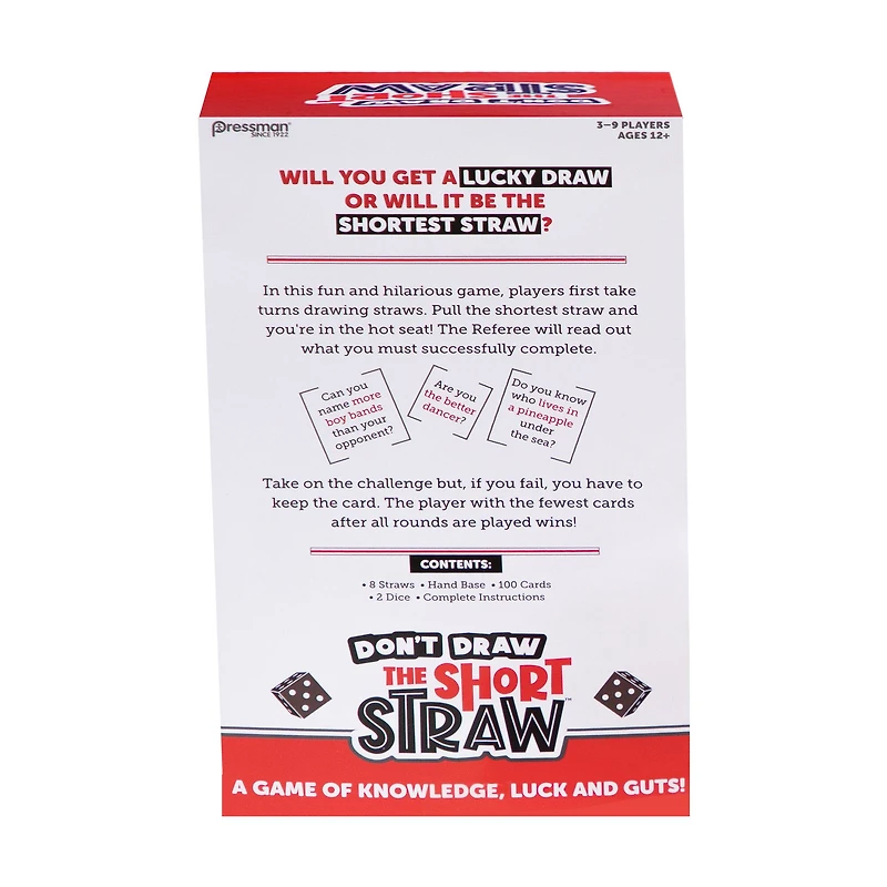 Don't Draw the Short Straw Game