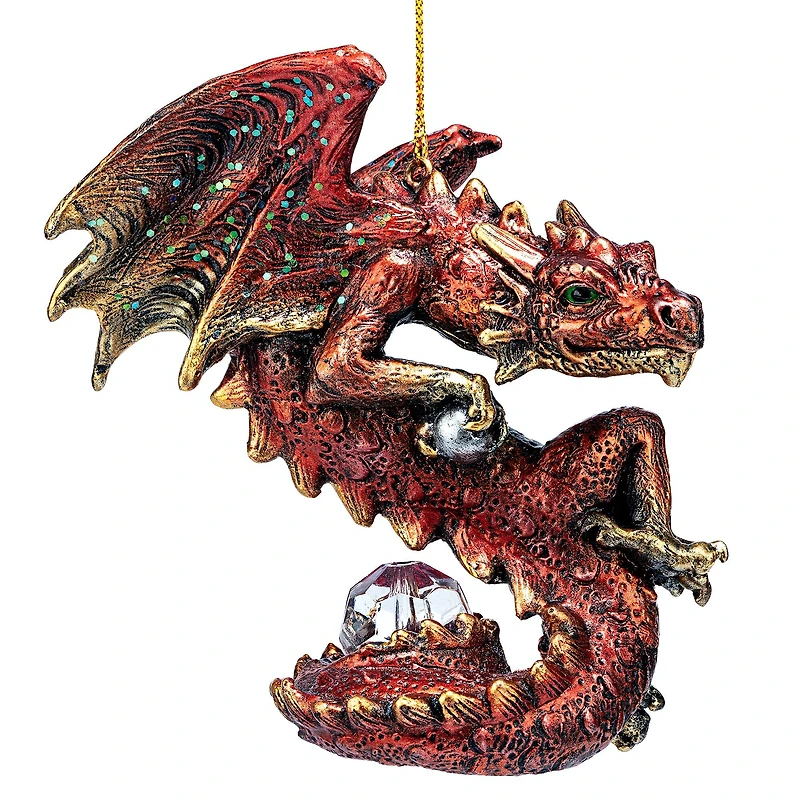 Design Toscano Christmas Light Protector Dragon 2021 Gothic Ornament