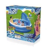 Bestway® H2OGO!® 8ft. Summer Days Round Inflatable Outdoor Family Pool with UV Careful™ Sunshade