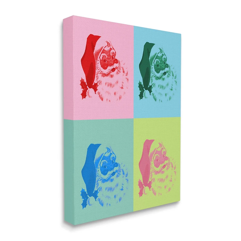 Stupell Industries Pop Style Christmas Santa Canvas Wall Art