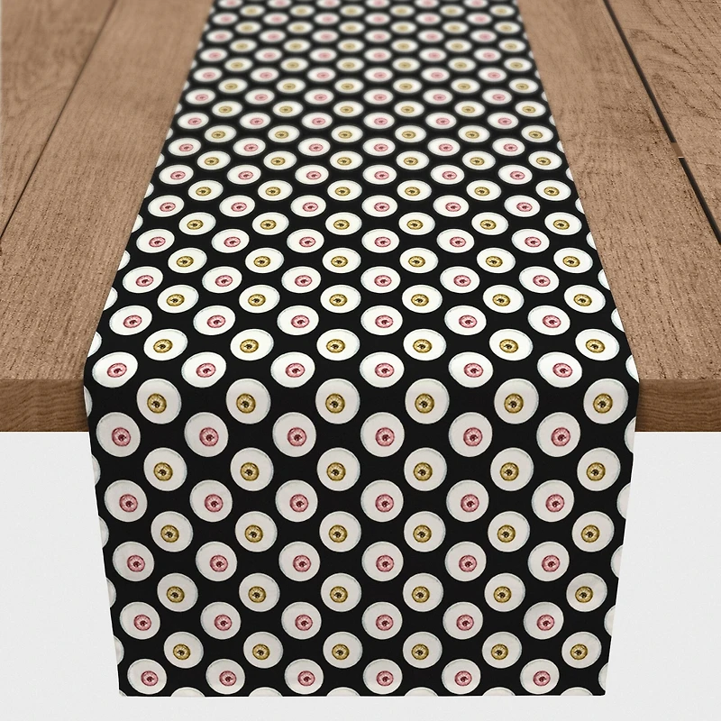 90" Glam Eyeballs Poly Twill Table Runner