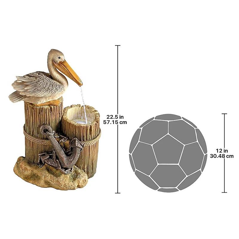 Design Toscano Pelican's Seashore Roost Sculptural Fountain