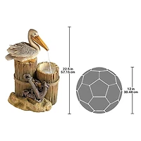 Design Toscano Pelican's Seashore Roost Sculptural Fountain