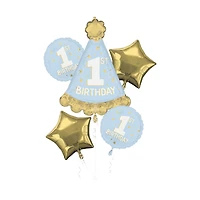 Little Mister One-derful Satin Foil Balloon Bouquet
