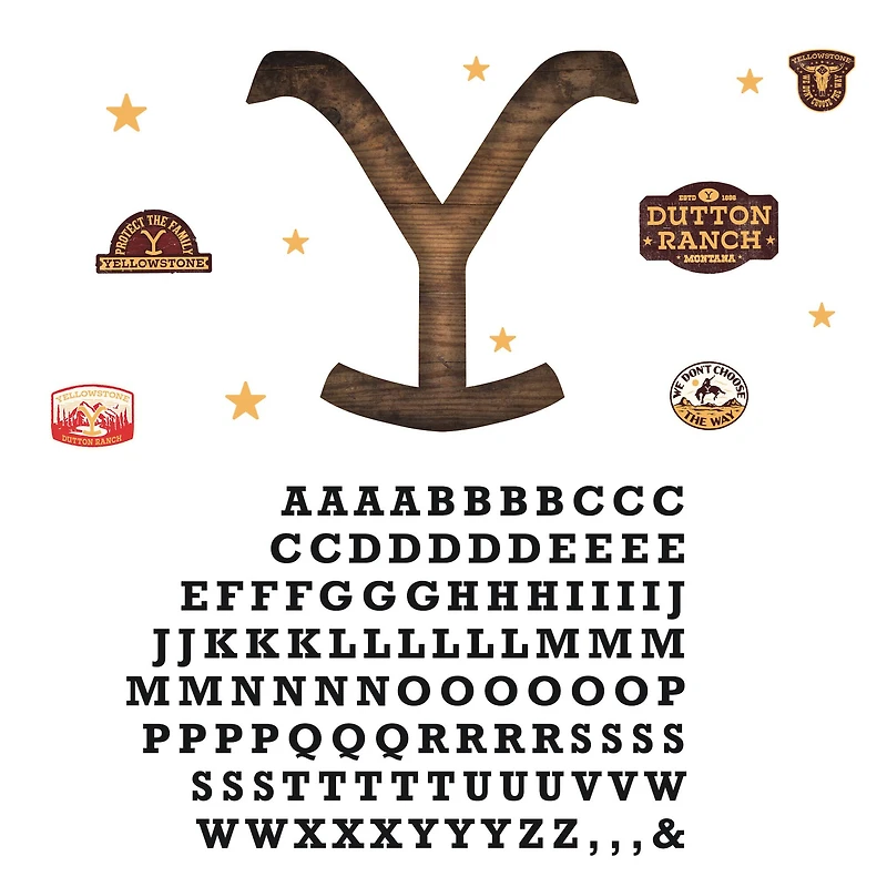 RoomMates Yellowstone Dutton Ranch Logo Giant Peel & Stick Wall Decals