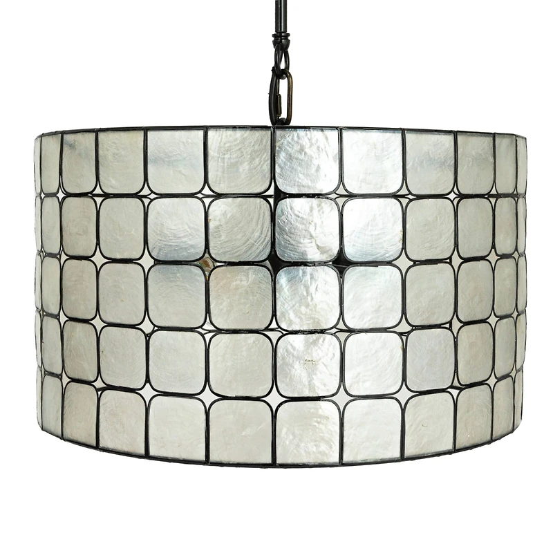 Hello Honey® Emma Capiz Black Finish Pendant Lamp