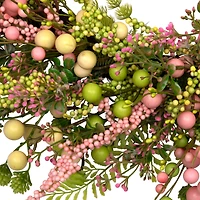 25" Pastel Berries & Olives Artificial Spring Wreath