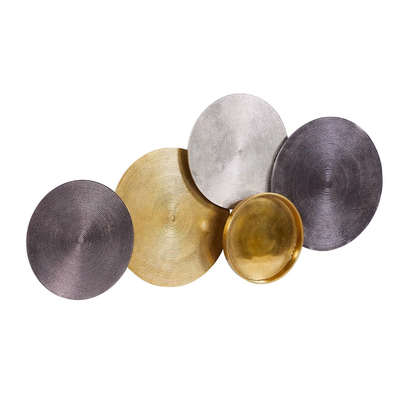 Gold, Silver & Gray Aluminum Wall Décor